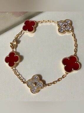 Red Clover Bracelet Alhambra Inspired